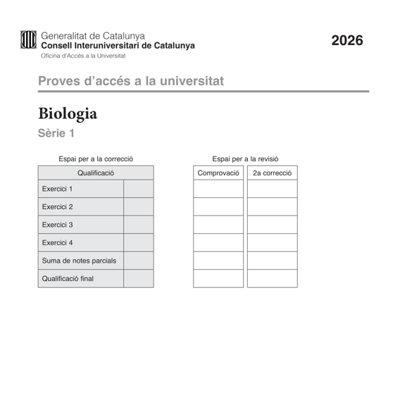 Selectividad Biología convocatoria junio 2026
