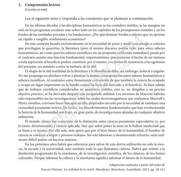 Selectividad Castellà convocatoria juny 2026