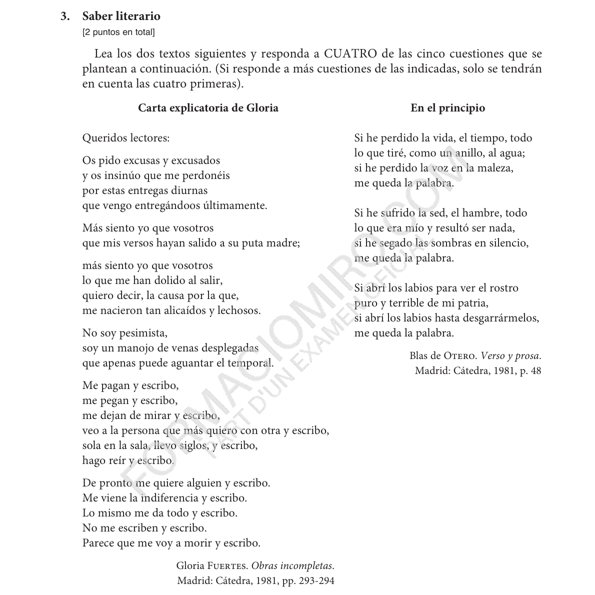 Selectividad Castellà convocatoria juny 2026