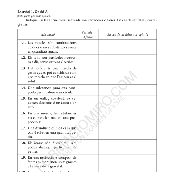 Selectividad Ciencias generales convocatoria junio 2024
