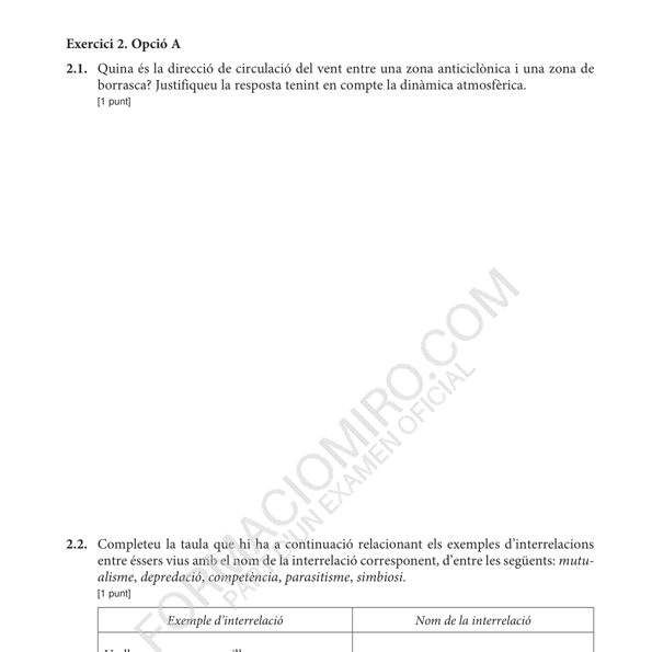 Selectividad Ciencias generales convocatoria junio 2024