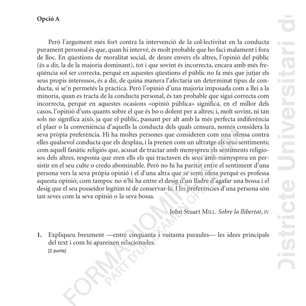 Selectividad Història de la filosofia convocatoria juny 2010