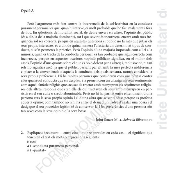 Selectividad Història de la filosofia convocatoria juny 2010