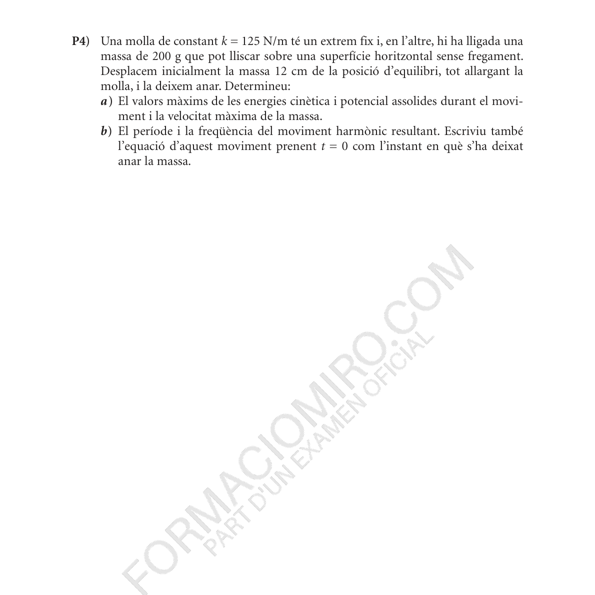Selectividad Física convocatoria setembre 2010