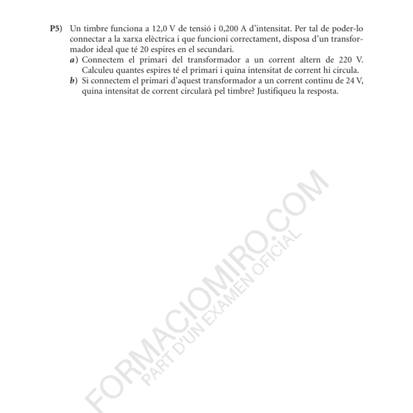 Selectividad Física convocatoria setembre 2010