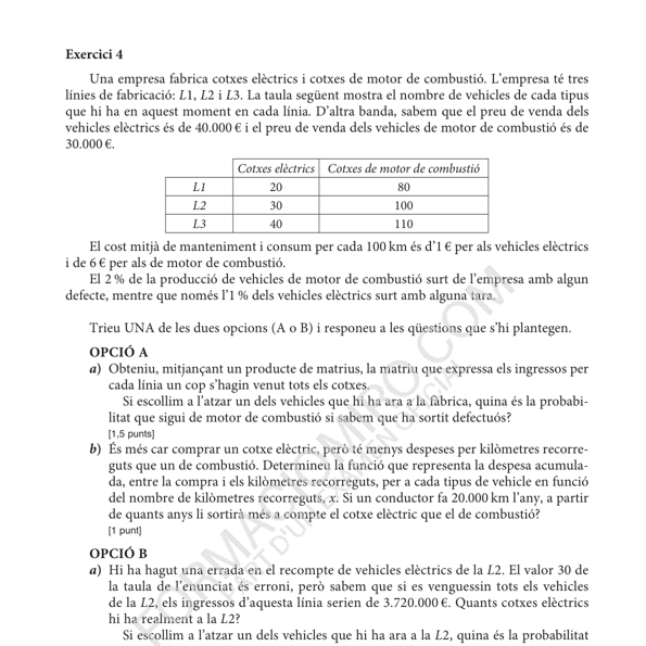 Selectividad Matemàtiques aplicades a les ciències socials convocatoria setembre 2025